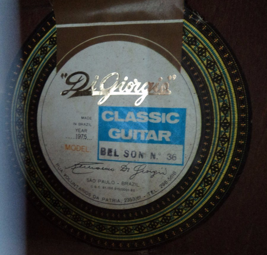 Di Giorgio Guitar Bel Som 7 Cordas 1975 Label